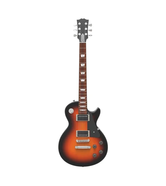 Les Paul Guitar - Vista frontal — Fotografia de Stock