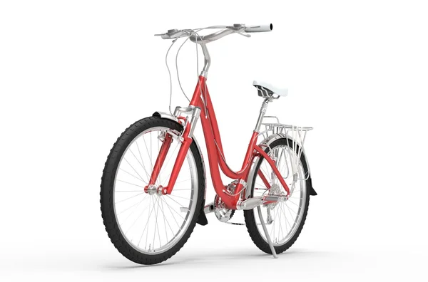 Rotes Oldtimer-Fahrrad — Stockfoto