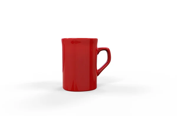 Rote Kaffeetasse - Seitenansicht — Stockfoto