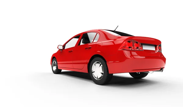 Red Business Car - Back View — Stock Photo, Image