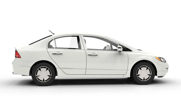 White Business Car - Vista laterale — Foto Stock