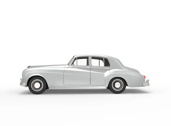 Silver Vintage Car - Side View — Stock Photo, Image