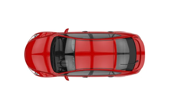 Red Car - Top View — Stock Photo, Image