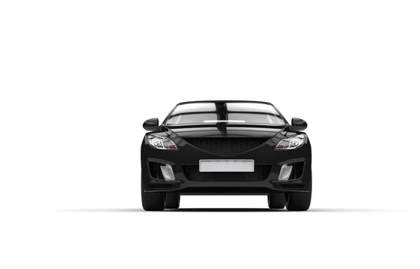 Чорний автомобіль - вид спереду — стокове фото