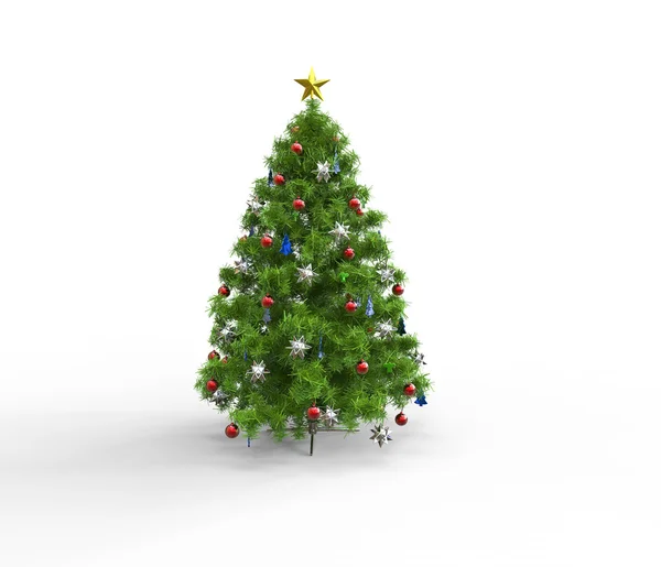 Albero di Natale Verde brillante — Foto Stock