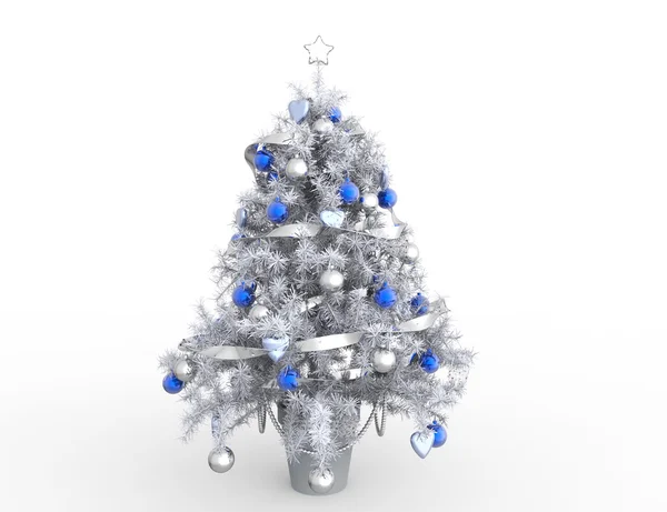 ホワイトクリスマスツリー — ストック写真