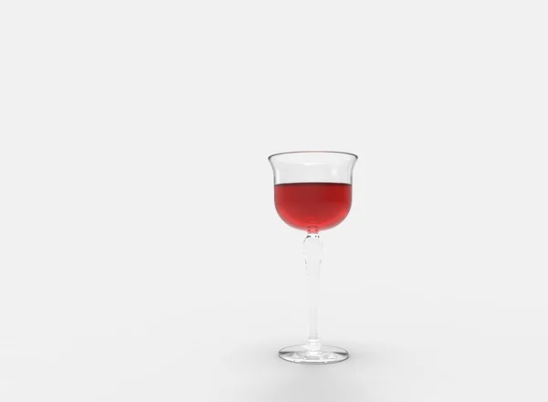 와인의 단일 유리 — 스톡 사진