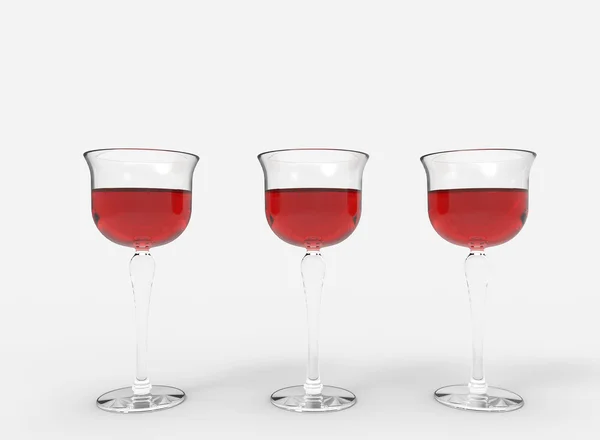 와인 3 잔 — 스톡 사진