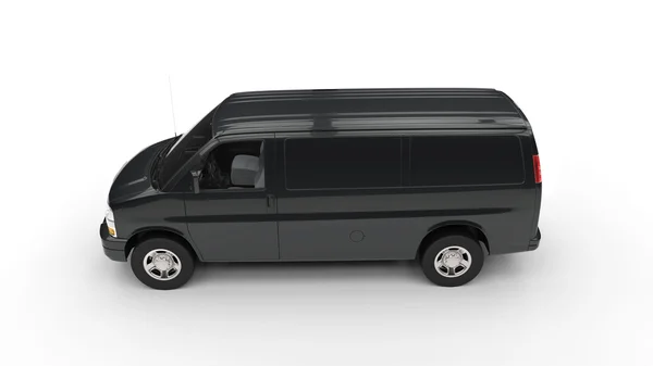 Black Van - Side View — Stock Photo, Image