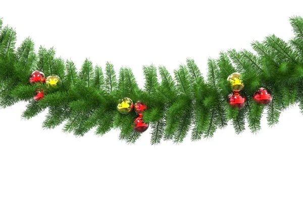빨간색과 금색 전구 크리스마스 장식 — 스톡 사진