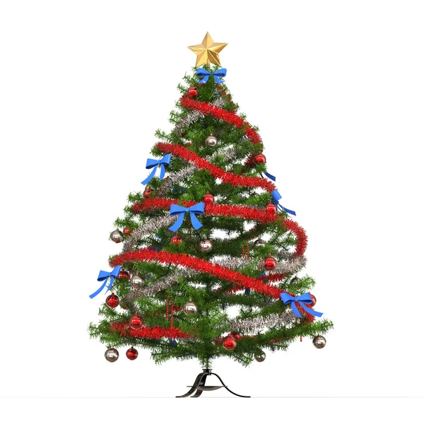 Πολύχρωμο χριστουγεννιάτικο δέντρο — Φωτογραφία Αρχείου