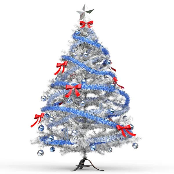 Albero di Natale bianco ghiacciato — Foto Stock