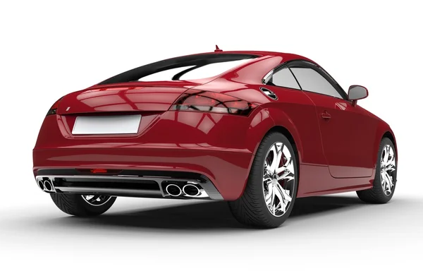 Luxury Dark Red Car - Back View — Stock Photo, Image