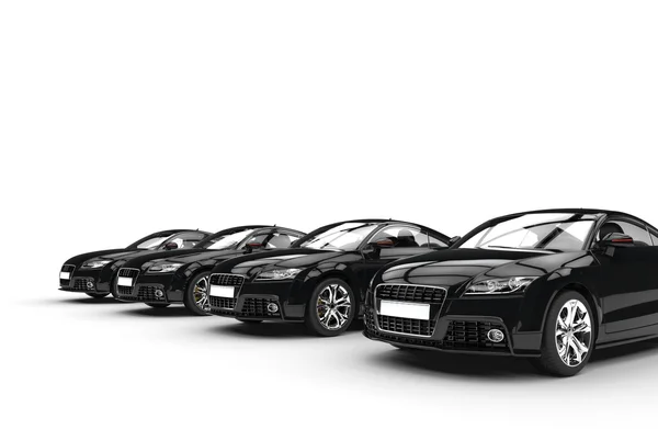 Black Cool Cars - Perspective Shot Royalty Free Stock Photos
