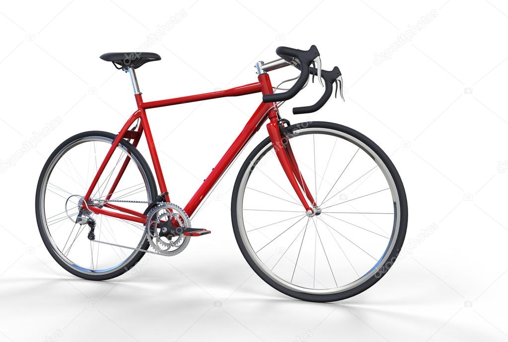 Red Sports Bicycle - Side View
