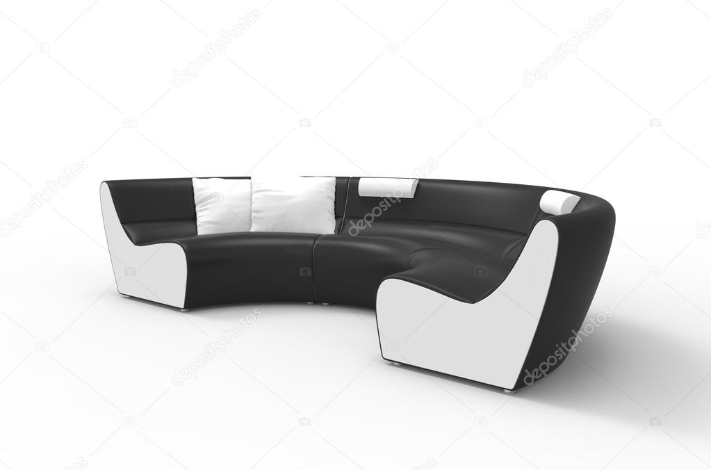 Black And White Sofa