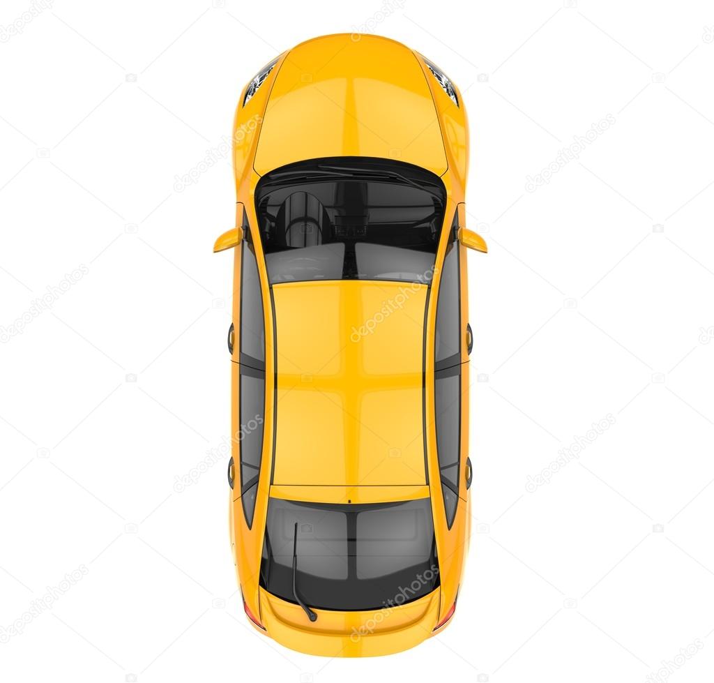Yellow Car - Top View