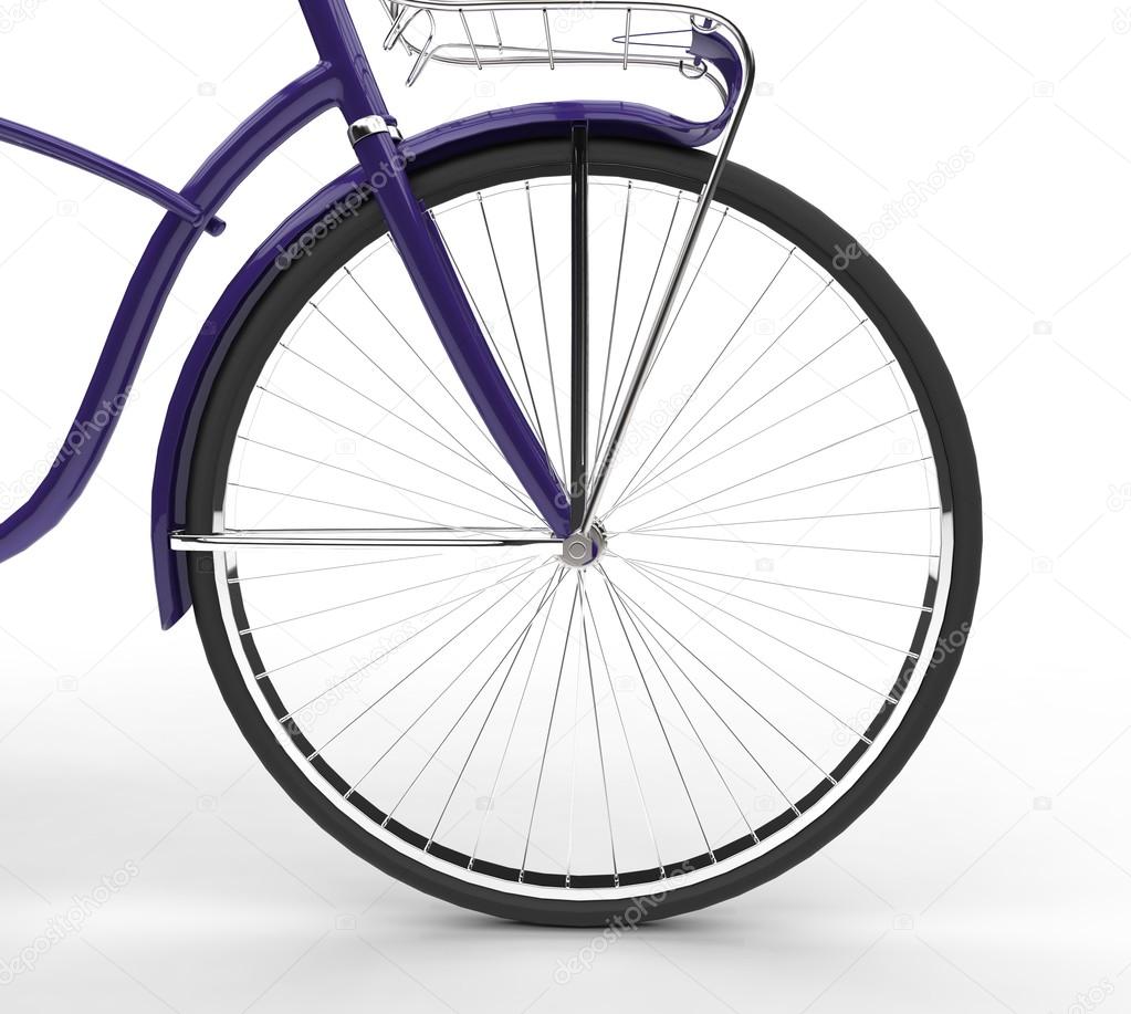 Purple Bicycle Wheel - Closeup