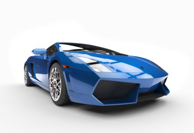 Mavi metalik Supercar - Power Shot