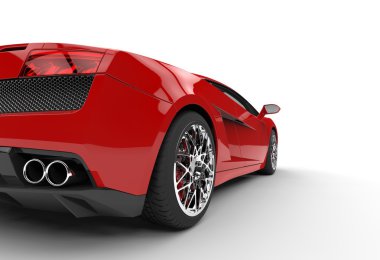 Kırmızı Supercar stop lambası portre