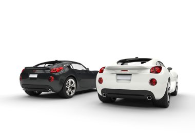 Gerçekten hızlı arabalar kuyruk görünümü