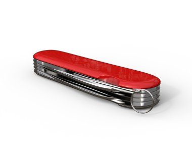 Red swiss army knife closed clipart