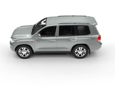 Gri beyaz - üstten görünüm izole Suv