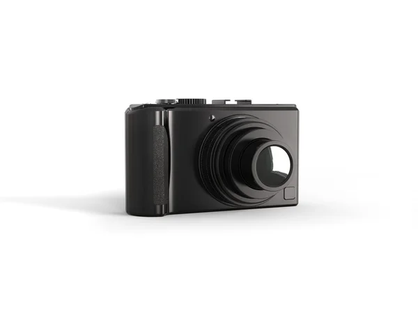 Preto moderno câmera de foto digital compacta — Fotografia de Stock