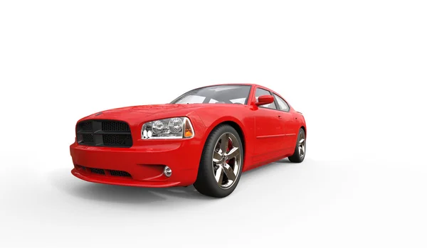 Red American Car Front View — Stock Photo, Image