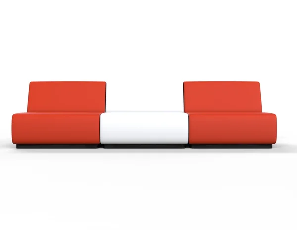 Sedie lounge moderne rosse e bianche . — Foto Stock