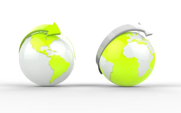 Dos globos verdes — Foto de Stock