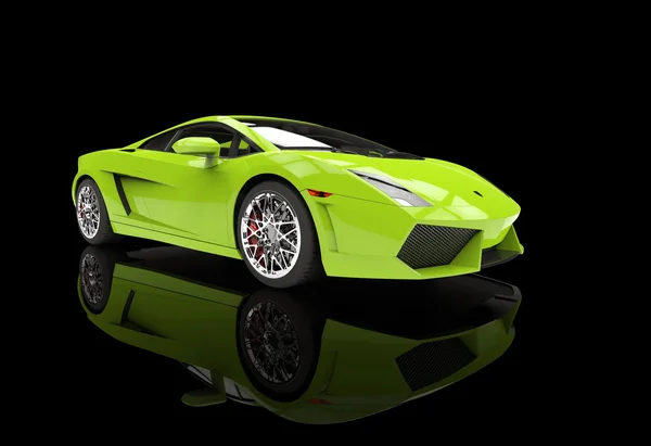 Ljusa gröna superbil — Stockfoto
