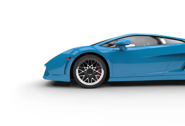 Blauer Supersportwagen - Seitenansicht — Stockfoto