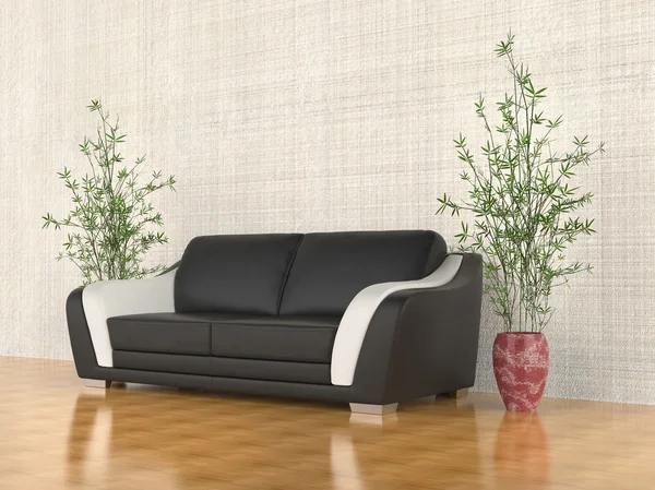 Nowoczesne Sofa z dwóch roślin — Zdjęcie stockowe