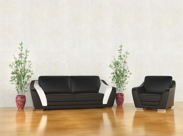 Sofa dan kursi di lingkungan yang hangat — Stok Foto