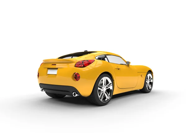 Yellow Two Seater Car Back View — Stock Photo, Image