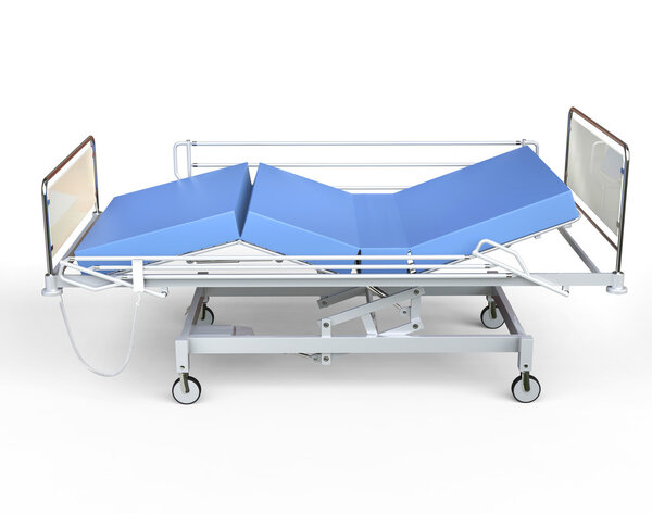 Больничная кровать с голубыми кроватями - вид сверху
