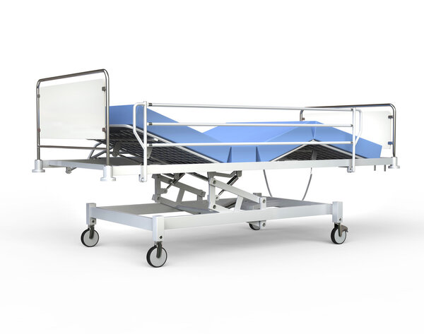 Больничная кровать с голубыми кроватями - подробности
