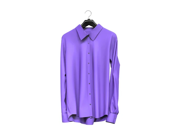 Camisa de manga larga púrpura aislada sobre fondo blanco . —  Fotos de Stock