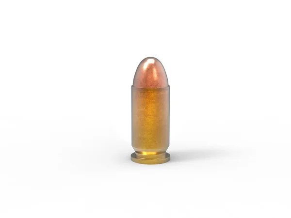 Small caliber bullet isolated on white background — Stock Photo, Image