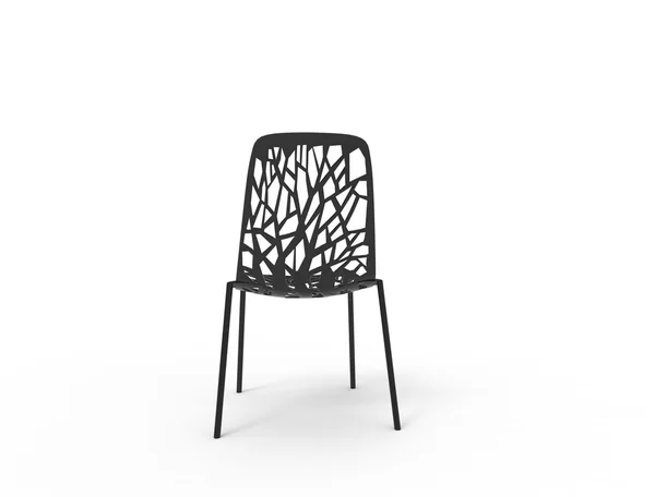 Silla de plástico negro moderno — Foto de Stock