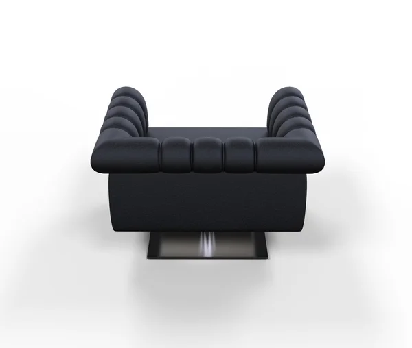 Fauteuil moderne en cuir noir - Vue arrière — Photo