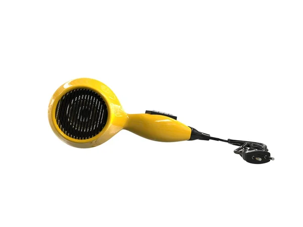 Clássico secador de cabelo amarelo — Fotografia de Stock