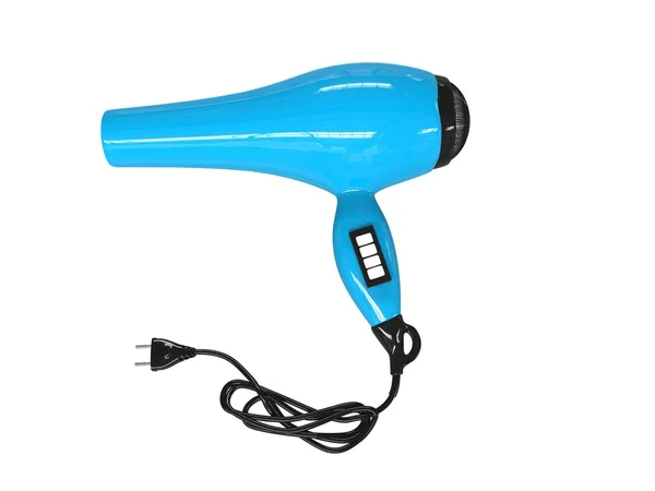 Clássico secador de cabelo azul — Fotografia de Stock