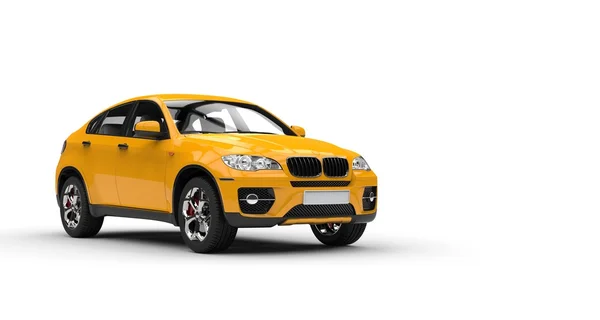 SUV moderno giallo — Foto Stock