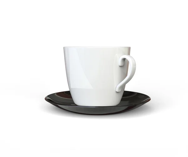 Schwarz-weiße Kaffeetasse — Stockfoto