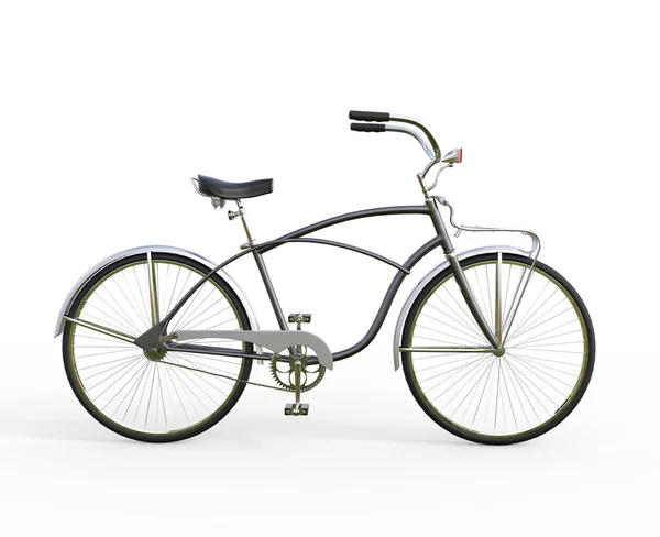 Vintage Black Bicycle - Side View — Stock Photo, Image