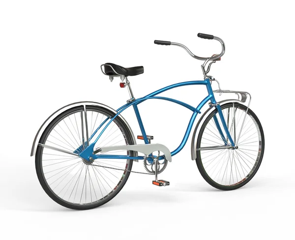 Vintage niebieski rower — Zdjęcie stockowe