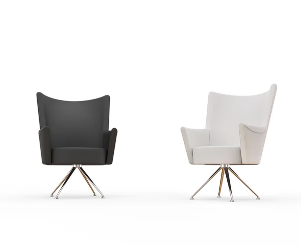 Sillones modernos - blanco y negro —  Fotos de Stock