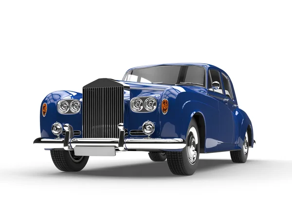 Niebieski retro starodawny samochód — Zdjęcie stockowe